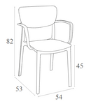 Lisa Silla de Comedor con Brazo