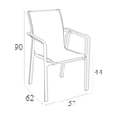 Pacific Silla de Comedor con Brazo